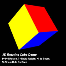 3D Rotating Cube Demo!