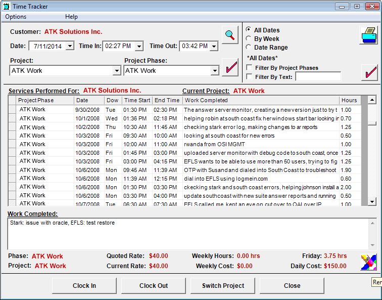 Job Tracking/Simple Invoice Software