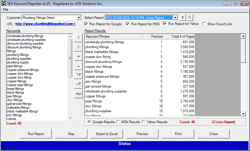 Keyword Reporter