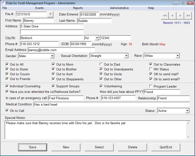 Youth Activity Tracking Software