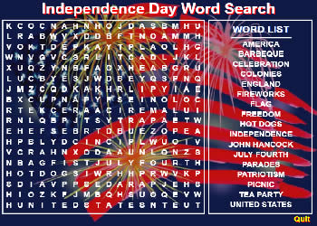 Play Our Independence Day Word Search Game