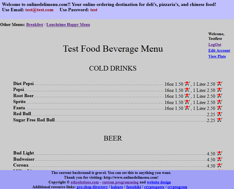 Online Food Order Menu Software