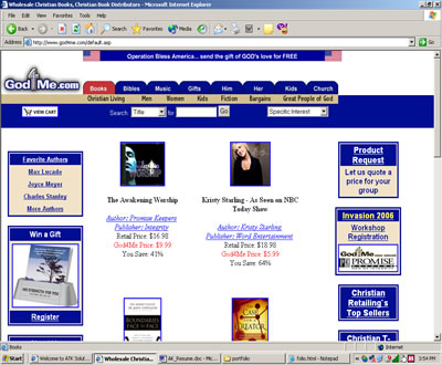 'Wholesale Christian Books' - God4me.com ranking in the top 3 of Google